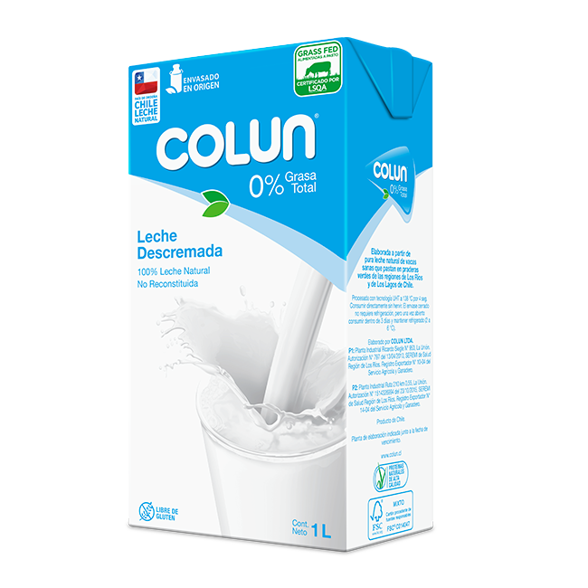 Leche Descremada Colun 1L