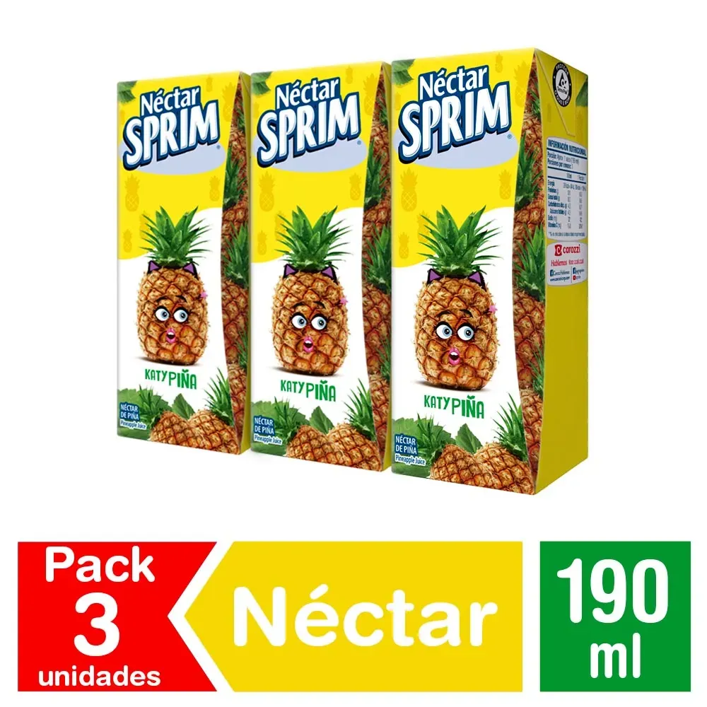 Pack 3 un. Néctar Sprim Piña 190 ml