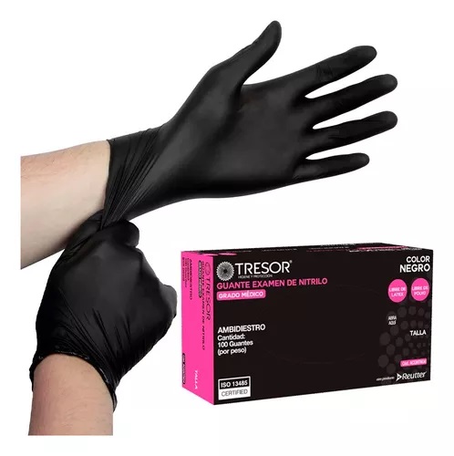 Guante Nitrilo Negro Talla M Caja