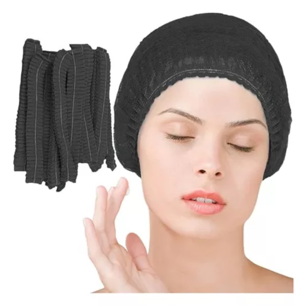 Cofias Plisadas Desechables Negras 1UN